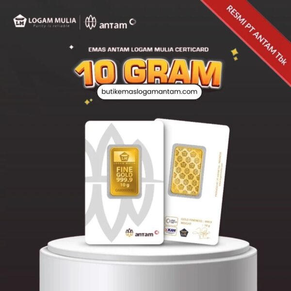 10 Emas ANTAM Logam Mulia Certicard - 10 gr