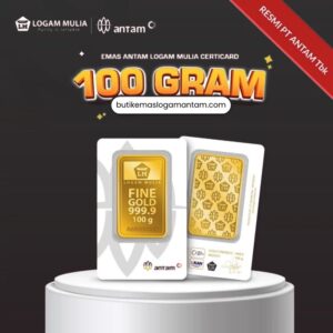 Emas ANTAM Logam Mulia Certicard - 100 gr