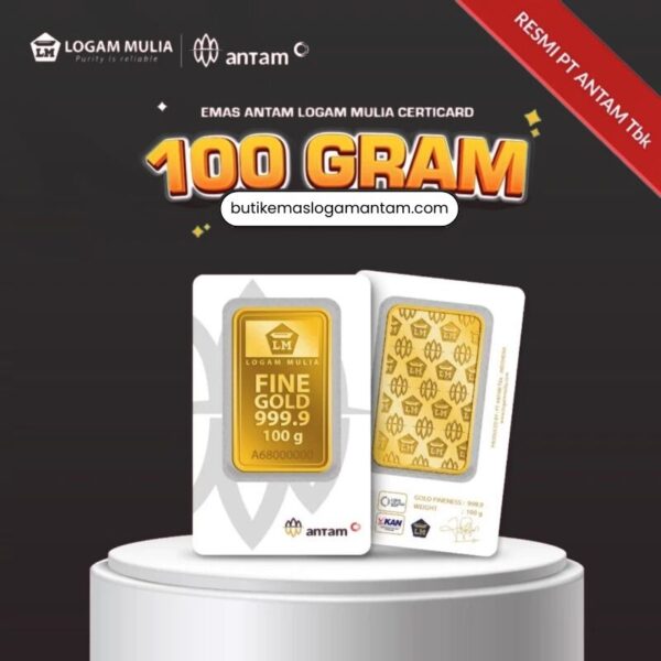 Emas ANTAM Logam Mulia Certicard - 100 gr