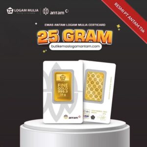 Emas ANTAM Logam Mulia Certicard - 25 gr
